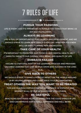 7 rules of life wisdom