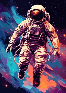 Astronaut Floating Space