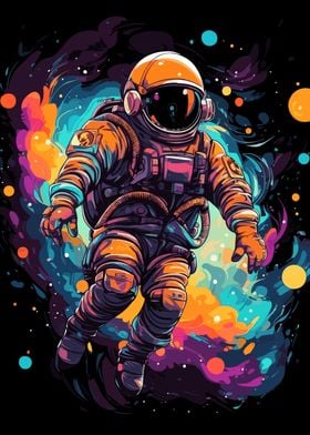 Astronaut Floating Space