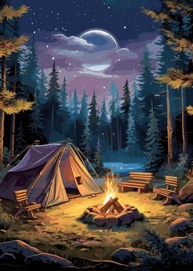 Beautiful Camping Night