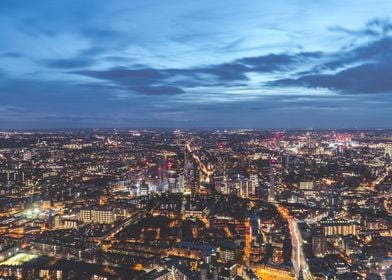London cityscape by night