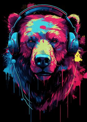 Bear With Headphones