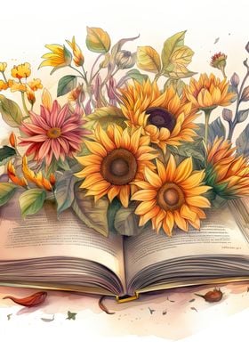 Sunflowers  Book  Desk