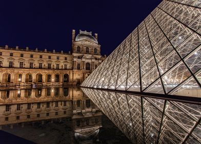 Louvre Museum Paris Night