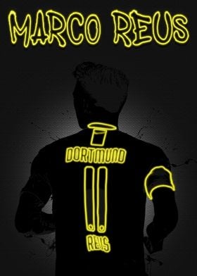 Neon Marco Reus Poster 