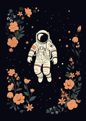 Astronaut Flower Floral