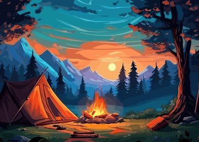 Beautiful Camping Night