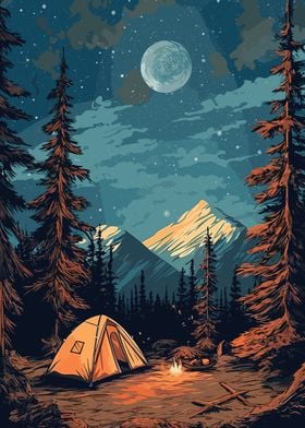 Beautiful Camping Night