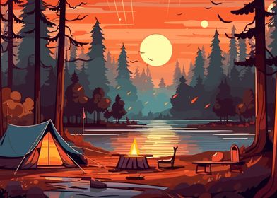 Beautiful Camping Night