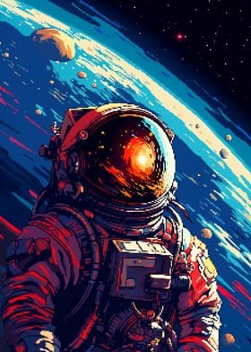 Beautiful Space Pixel Art