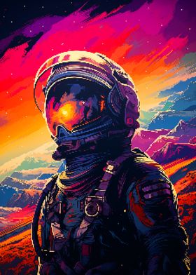 Spaceman Colors Pixel Art