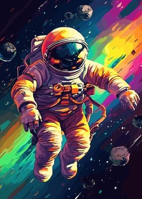 Astronaut Floating Space