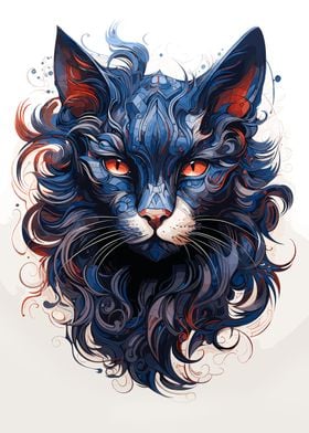 Stylish Cat Painting
