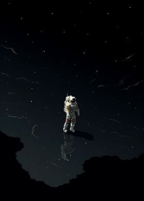 Alone in Space Pixel Art