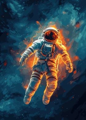 Astronaut Floating Space