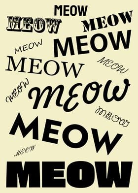 Meow Typography