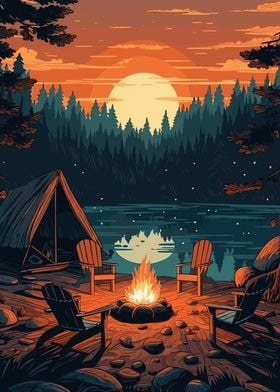 Beautiful Camping Night