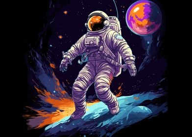 Astronaut Floating Space