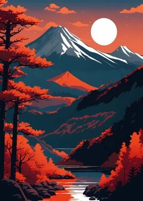 Japanese Landscape Pixel 