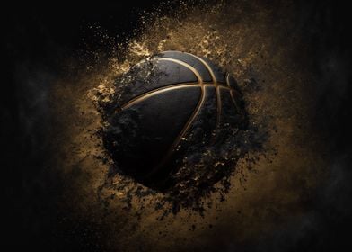 Black gold basketball
