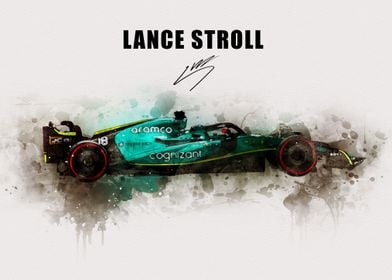 Lance Stroll Car Poster