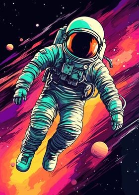 Astronaut Floating Space