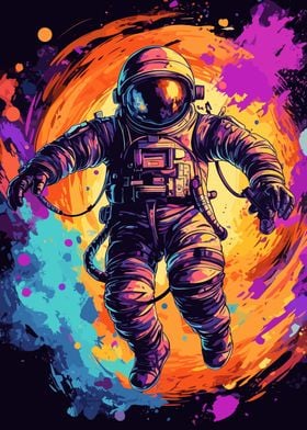 Astronaut Floating Space