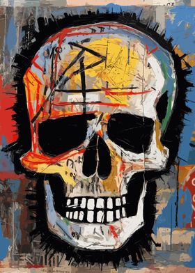 Basquiat Style Skull