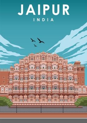 Jaipur India Travel Poster