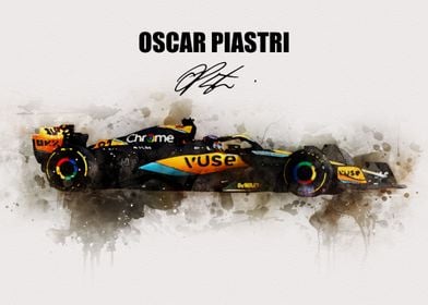 Car Oscar Piastri Poster