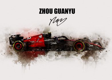 Car Zhou Guanyu Poster