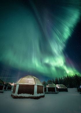 Igloos northern light