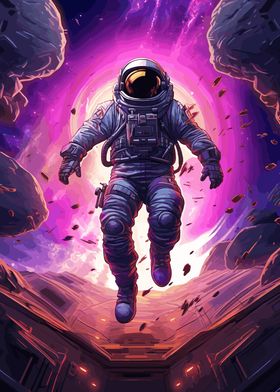 Astronaut Floating Space