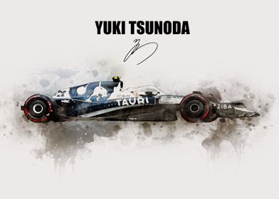 Car Yuki Tsunoda Poster 