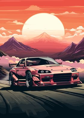 JDM Japanese Drift Car Art