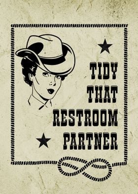 Funny Bathroom Cowgirl 2