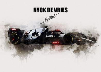 Car Nyck De Vries Poster 