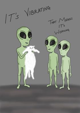 Alien X Cat poster