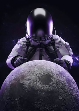 astronaut bigger than moon