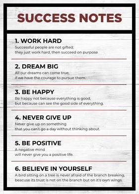 SUCCESS NOTES