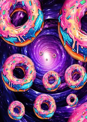 Weirdcore Kawaii Donut' Poster, picture, metal print, paint by  AestheticAlex