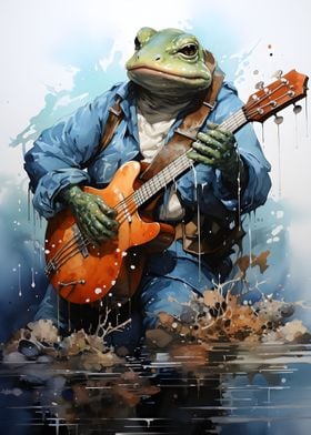 Frog Playing Guitar