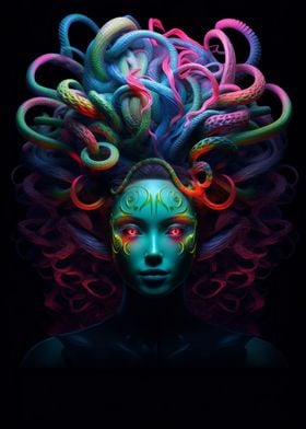 Ancient Neon Medusa