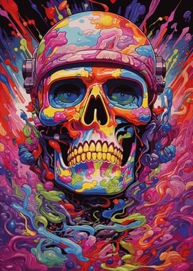 Psychedelic Skull Soldier