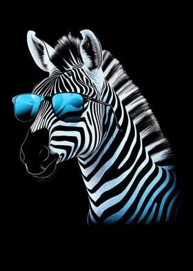 Zebra Sunglasses Cool Dj