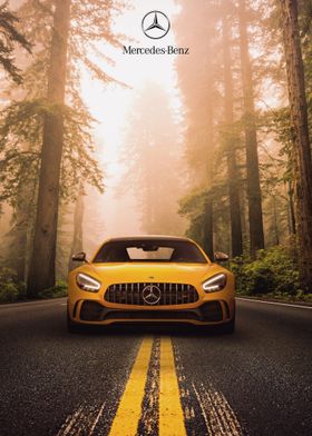 Yellow Mercedes AMG trees