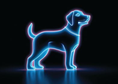 Labrador neon line