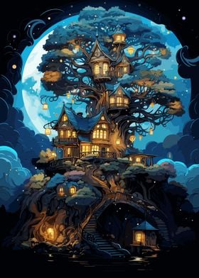 Magical Village in a Tree