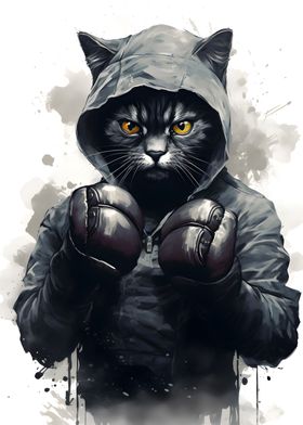 Boxer Cat Boxing Gloves