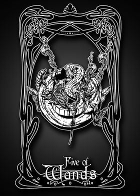 Tarot Five of Wands